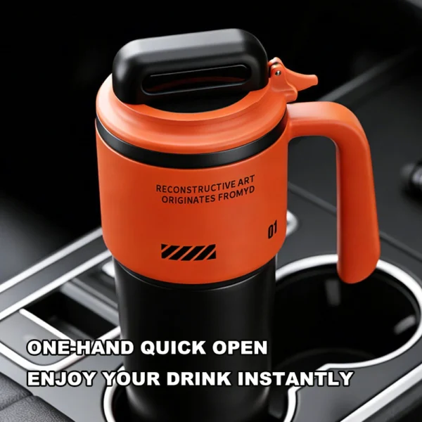 T-10 Cyber Stainless Steel Vacuum Insulated Tumbler – Large Capacity, Portable for Men, Ideal for Outdoor and Car Use