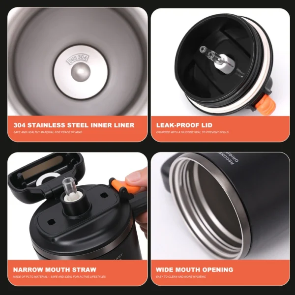 T-12 Cyber Stainless Steel Vacuum Insulated Tumbler – Large Capacity, Portable for Men, Ideal for Outdoor and Car Use