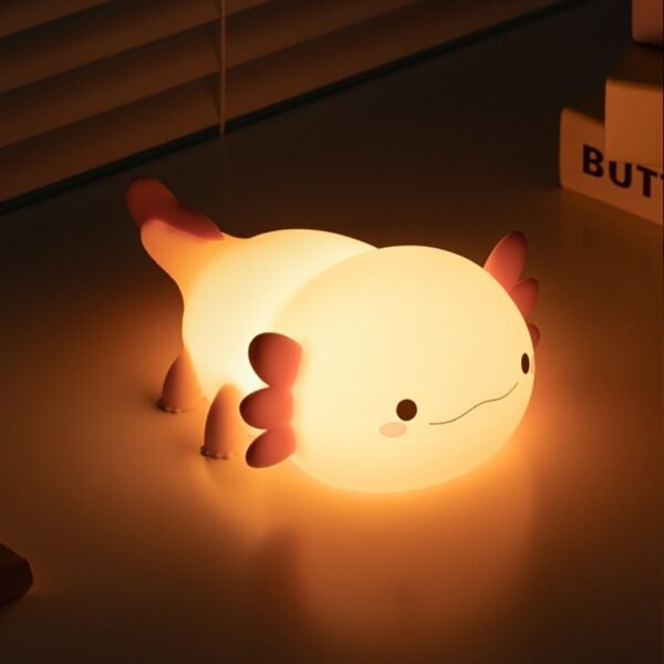 T-2 Hexagonal Dinosaur Night Light – Silicone Tap-Activated Lamp