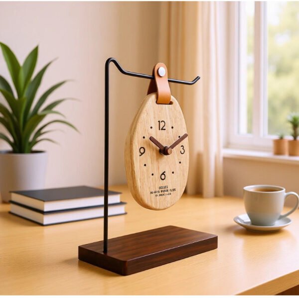 详情-03 Wooden clock desktop ornament